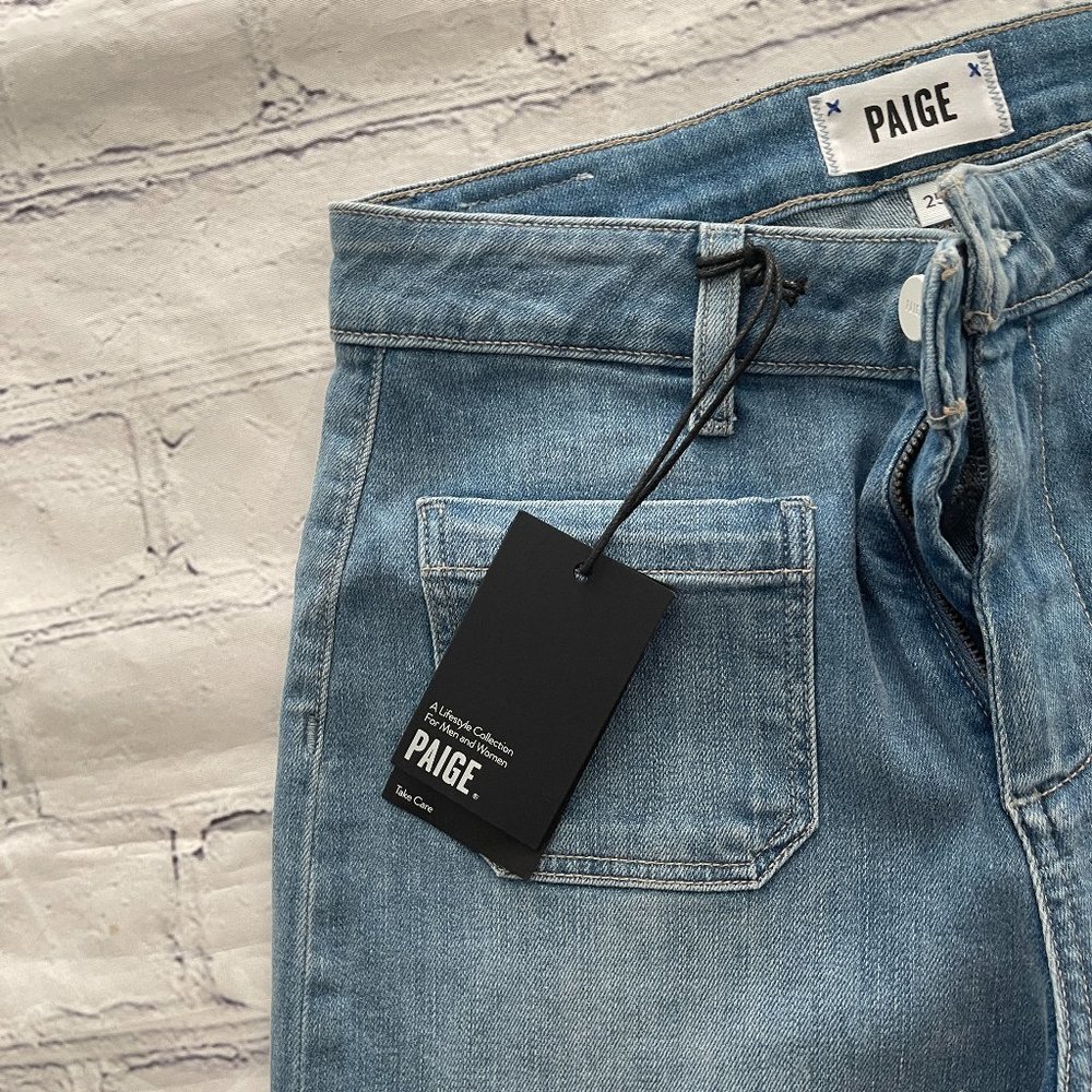 Paige Nellie High Waist Patch Pocket Jean - Picture 9 of 10
